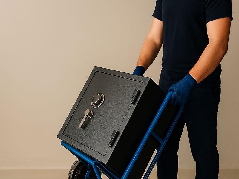 حمل گاوصندوق با چرخ دستی